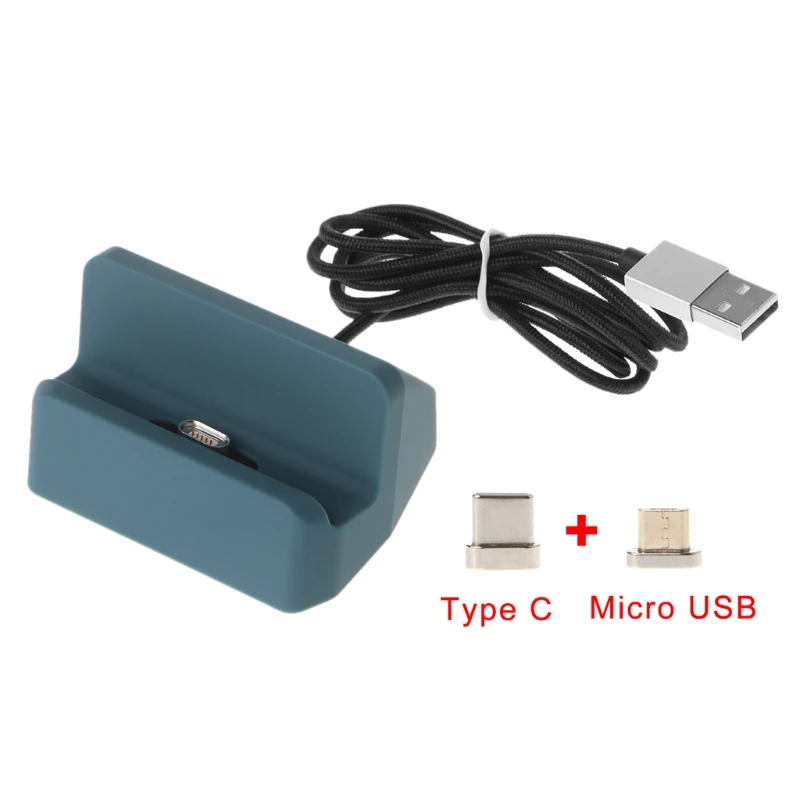 Магнитный Micro USB+ usb type C разъем зарядная станция Док-станция для телефона Android S8 Note8 Xiaomi 5 6 Onelus 2 3 5 Прямая поставка