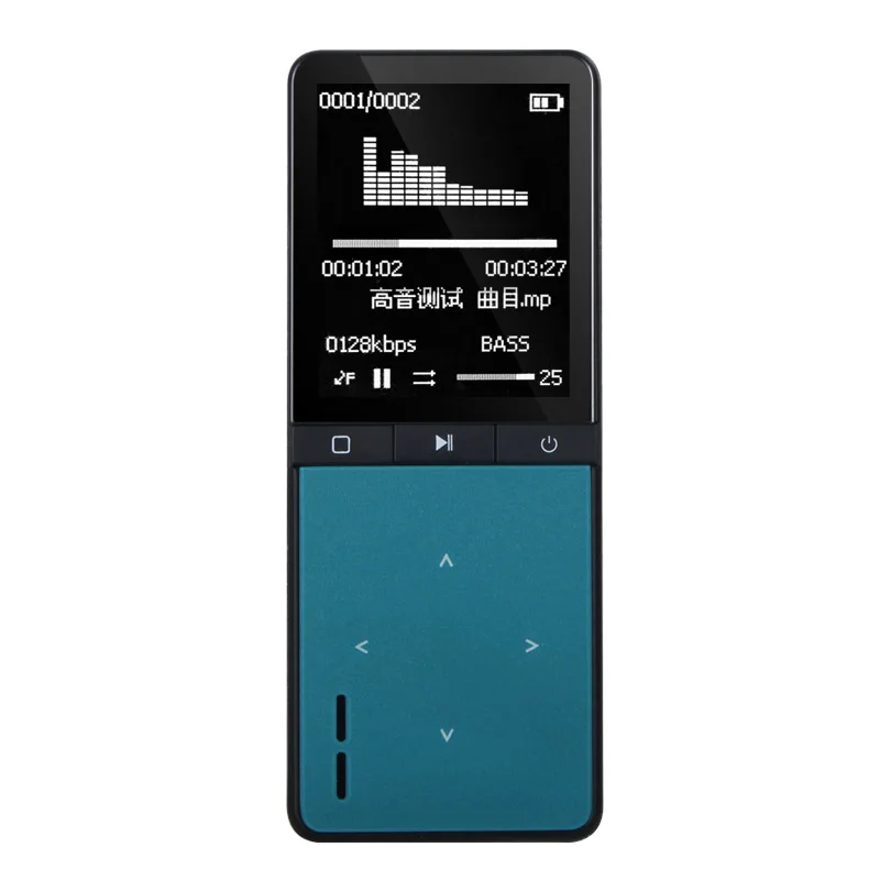 

ONN W8 8GB Bluetooth Sport MP3 Player Portable Audio with Built-in FM Radio Recorder Pedometer APE Flac Music Player 18072TW
