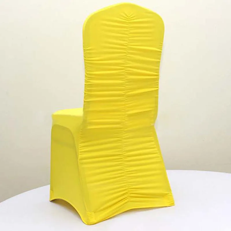 50 шт. эластичные чехлы для стульев из спандекса с рюшами|stretching chair|spandex stretch chairruched