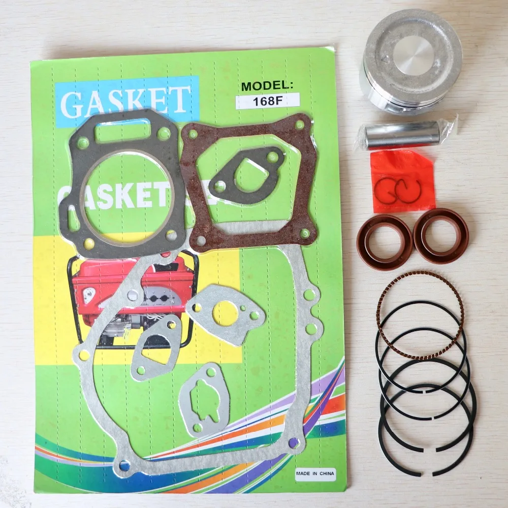 Piston Assy Kit Ring Set fit Honda GX160 GXV160 5.5HP GX200 6.5HP Rings Engine size 68MM