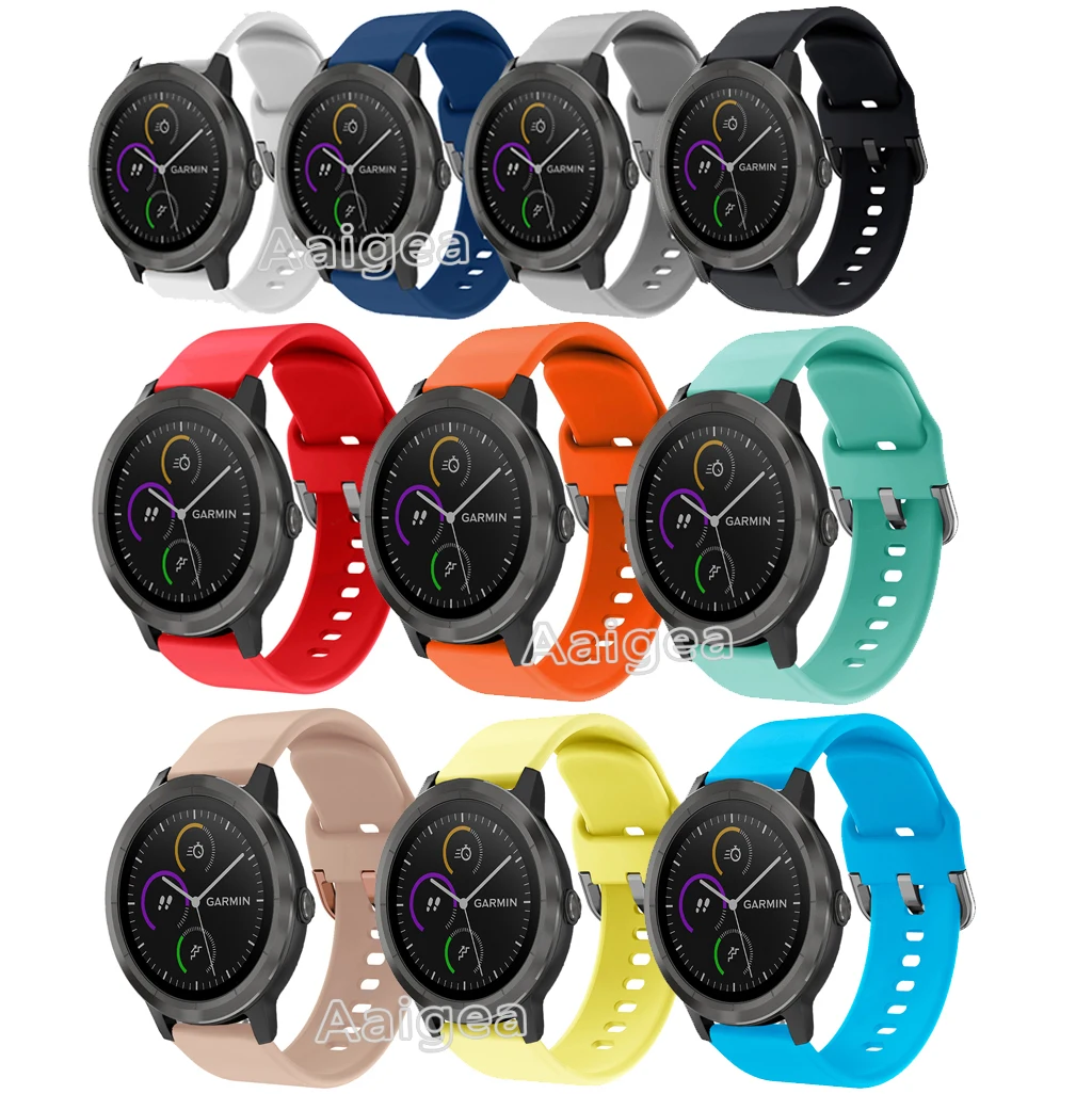 

Fashion Silicone Watch Strap Band For Garmin Vivoactive 3 Smart Watch Replacement Sports Bracelet Wrist band strap Unisex 20mm