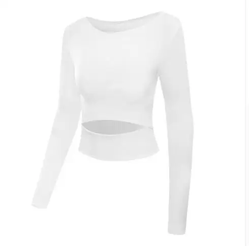 white gym crop top