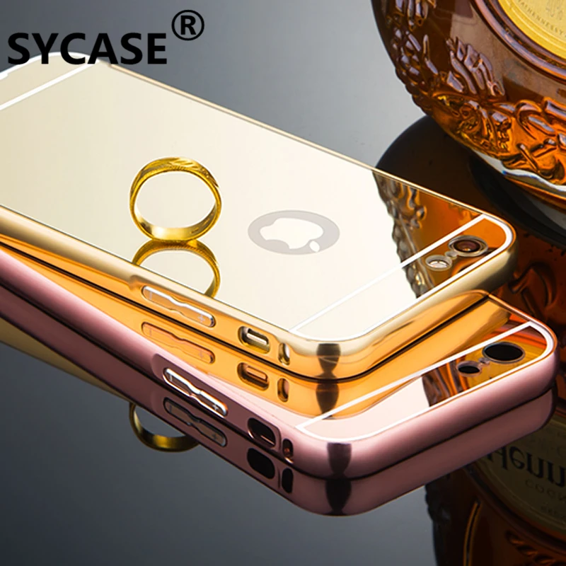 SYCASE Mirror case For iphone 6 6s PLUS Aluminum Frame + Hard PC Plating Back Cover Metal Phone iPhone Plus |