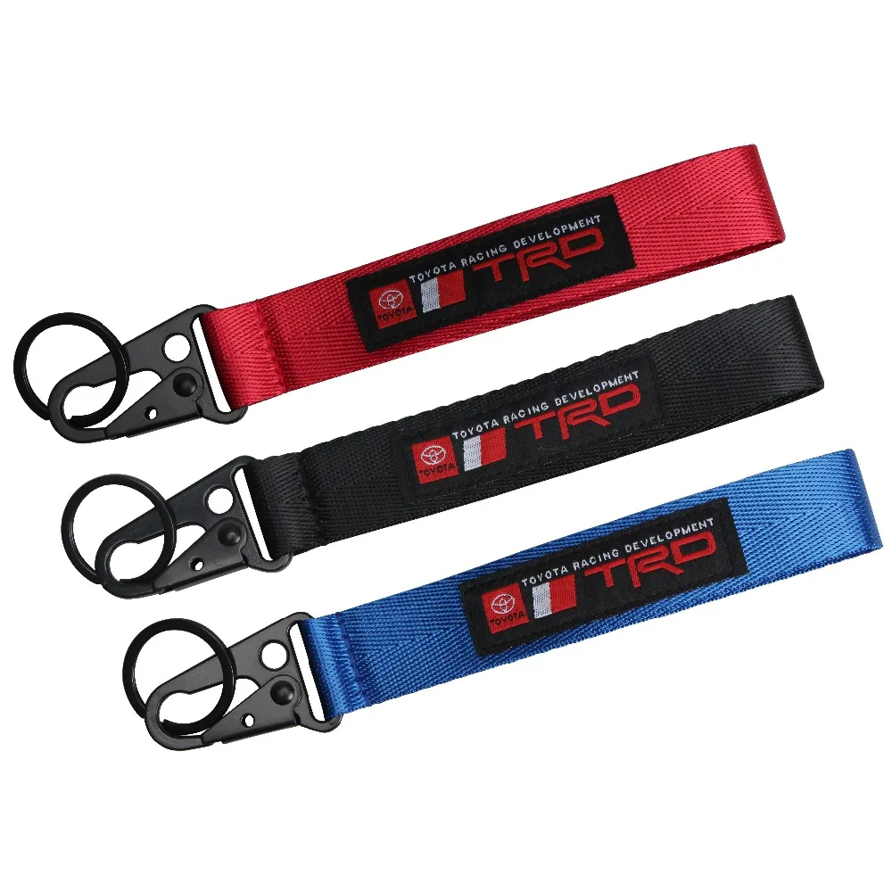 

JDM Style TRD Ribbon Keychain for Toyota REIZ CROWN 86 Camry CALLORA YARIS RAV4 Highlander FJ Cruiser PRIUS