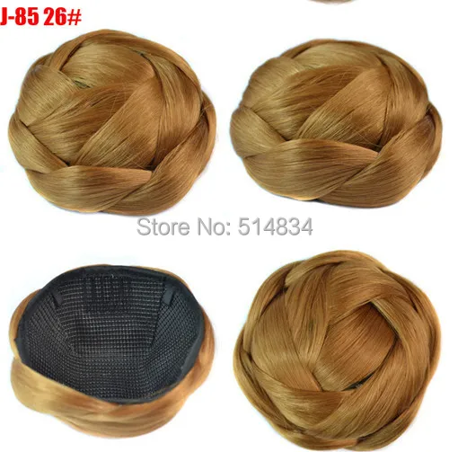 J85 Synthetic Blonde Dome Chignon twist styles hair bun extension bun