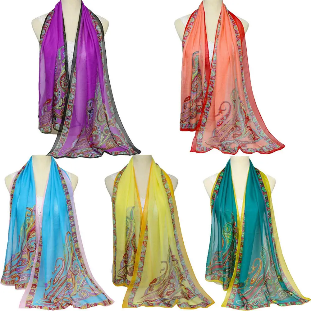 Hot Summer women Wraps Sunscreen Cover Up long Multicolor soft Scarf