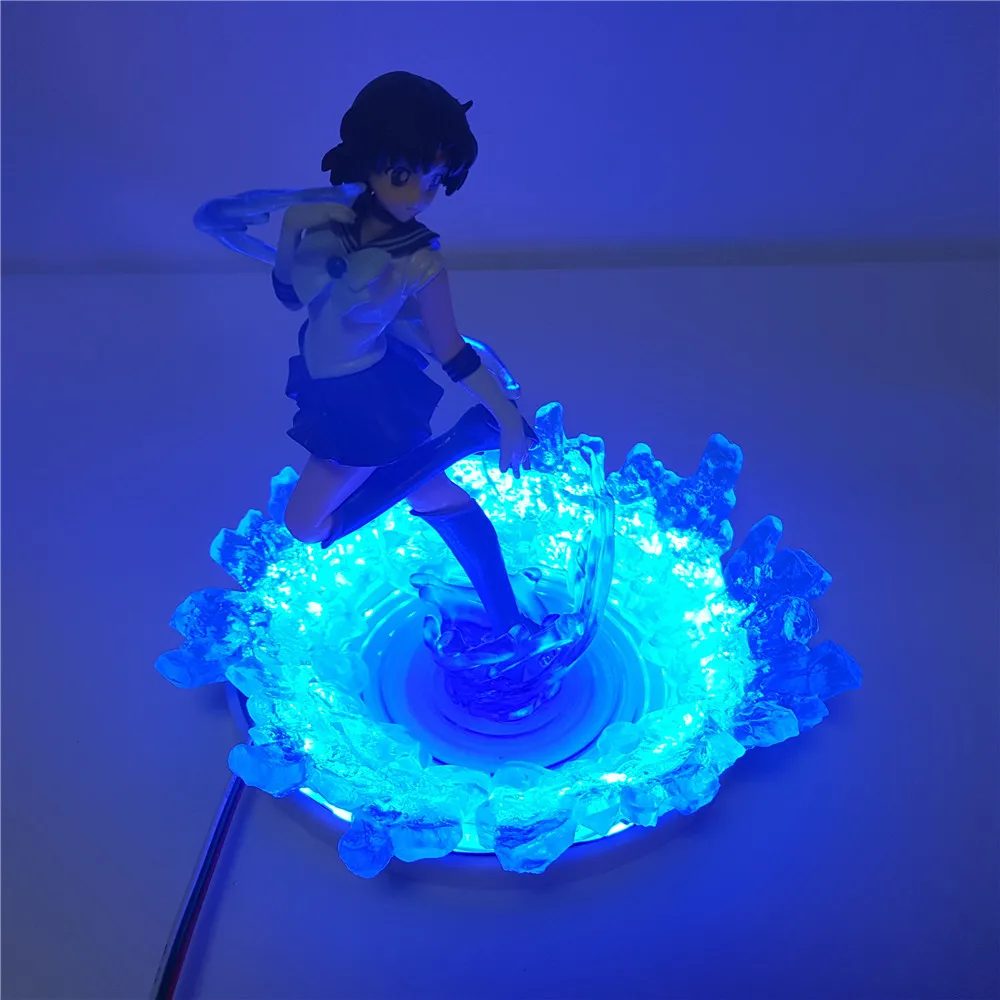 Sailor Moon Mercury Mizuno Ami Led 3D DIY ночник украшение для стола с контроллером Светодиодная