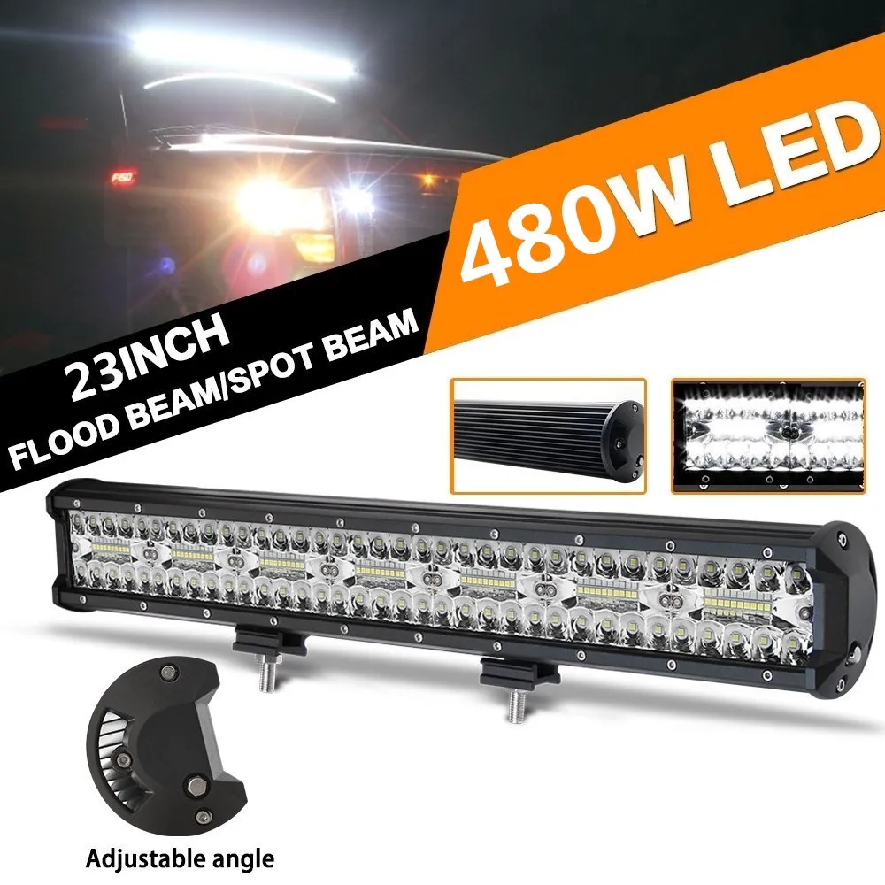 

CO LIGHT 23inch Led Light Bar 480W Spot Flood Combo Beam 3-Rows Led Work Light 12V 24V for ATV Offroad 4X4 Jeep Tractor Led Bar