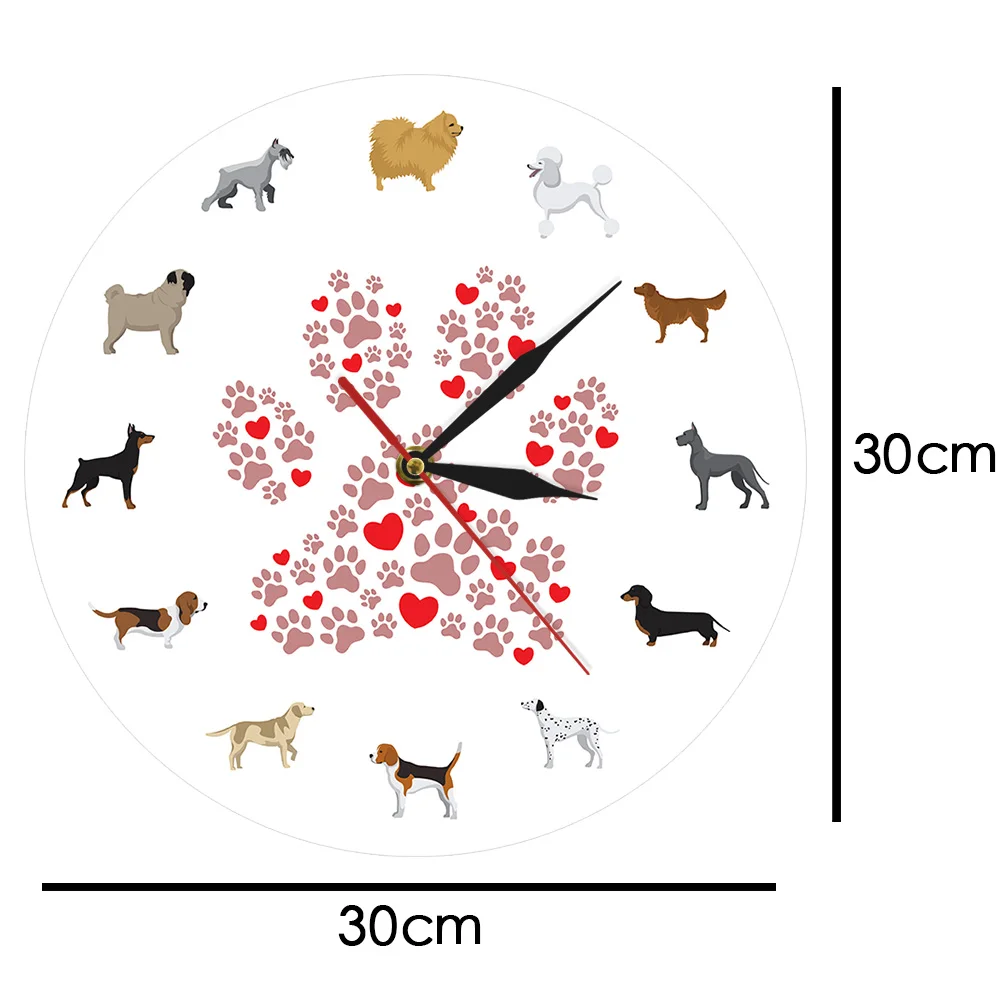 Собака порода тема собака настенные часы с рисунком красивые магазин домашних