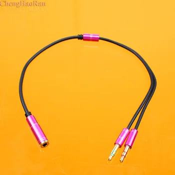 

ChengHaoRan 100pcs 3.5mm Audio Cable Microphone Splitter 1 female to 2 male Jack 3.5 Extension Cable for Phone Laptop Headset