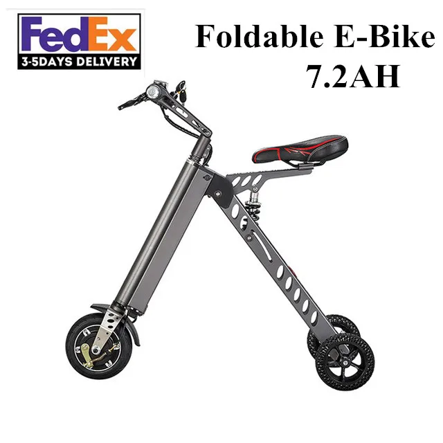 Электрический велосипед 3 колеса электрический скутер Ebike 36 V 300 W мини складной +