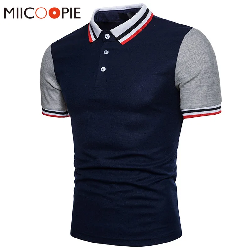 Skup New Arrival 2018 mężczyźni koszulka Polo marki letnie koszulki mężczyźni topy Casual klasyczny stojak kołnierz mężczyzna bawełna oddychająca koszulka Polo XXL