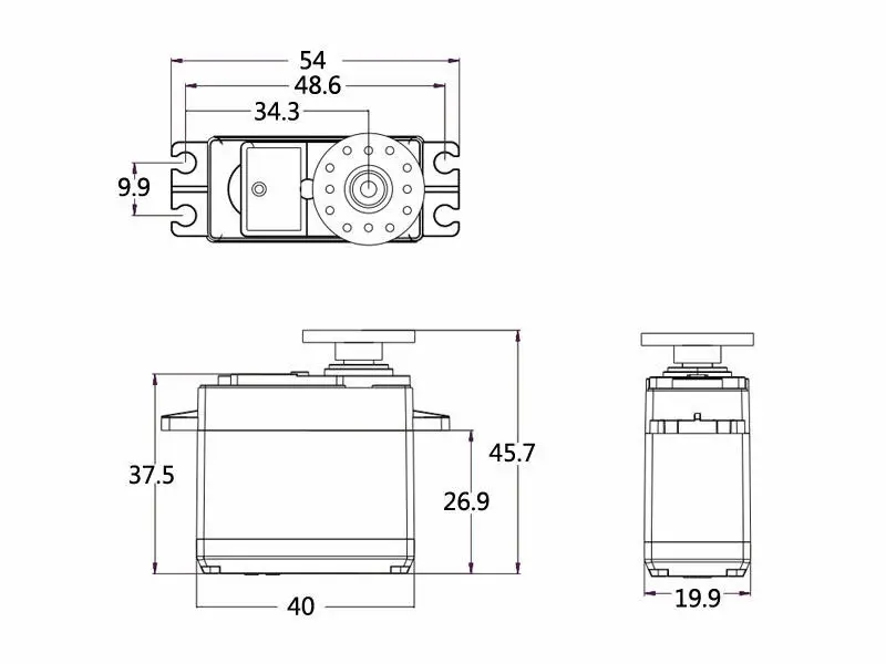 K-power M0900 10 кг высокий крутящий момент полный металлический редуктор Водонепроницаемый аналоговый микро сервопривод для RC робота/самолета/автомобиля/лодки/посадки