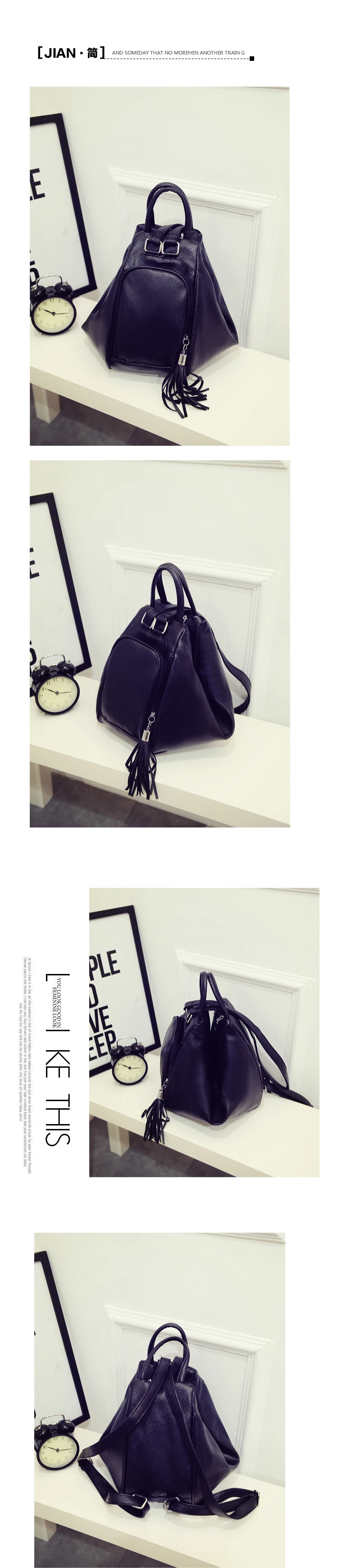 Baru 2018 Wanita Mochilas Gaya Preppy Tas Perjalanan Tas Wanita Pu 2017 bag Tas Wanita Wanita Tas Tangan Tiruan Fringe Rumbai Bahu Selempang Kurir Tas BoHo Gaya