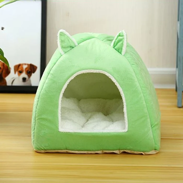 Дешевая кровать для собак, кошек, товары для собак и кошек, Питомники для щенков, удобный коврик для собак, палатка для кошек, внутренний дом - Цвет: Светло-зеленый