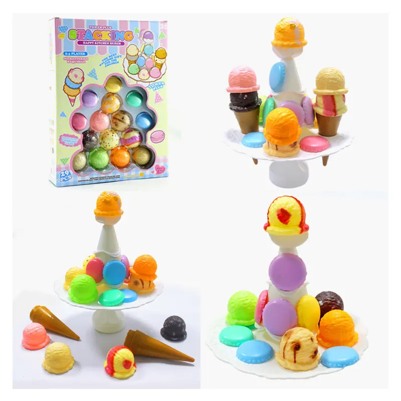 

Stacking Toys Balance board game Ice Cream Food Toy Balancing Tower Game Children educational Toys