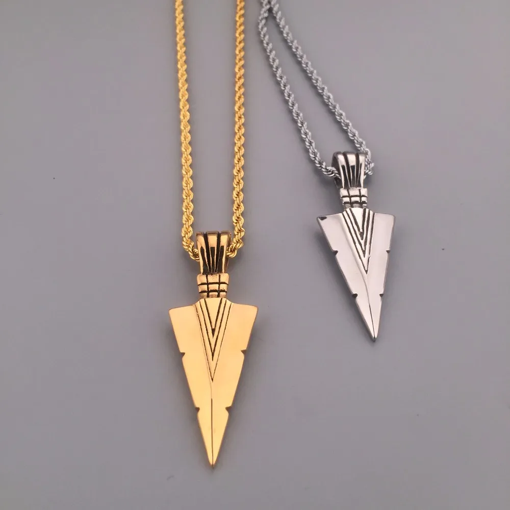 

Mens Jewlery Iced Out Hip Hop Tribe Arrow Pendant Blings 70cm Twist Chain Necklace Alloy Hipsters Gift Free Shipping