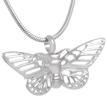 

IJD8144 Little Hollow Wing Butterfly Stainless Steel Memorial Urn Necklace&Pendant For Pet Keepsake cremation ashes jewelry