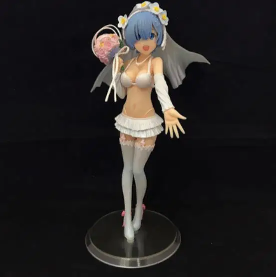

Anime Re Life In a Different World From Zero Ram Wedding Dress Sexy Action Figure PVC Collection Model Toy Doll With Box 23cm