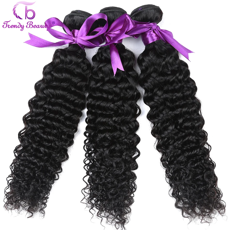 

Brazilian Kinky Curly 3 Bundles a Lot Non Remy 100% Human Hair Extensions Weaving Natural Black Color 8-30 Inches Trendy Beauty