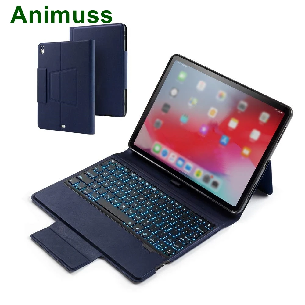 ANIMUSS тонкий комбинированная Клавиатура Чехол-книжка для Apple Ipad Pro 12,9 дюйма
