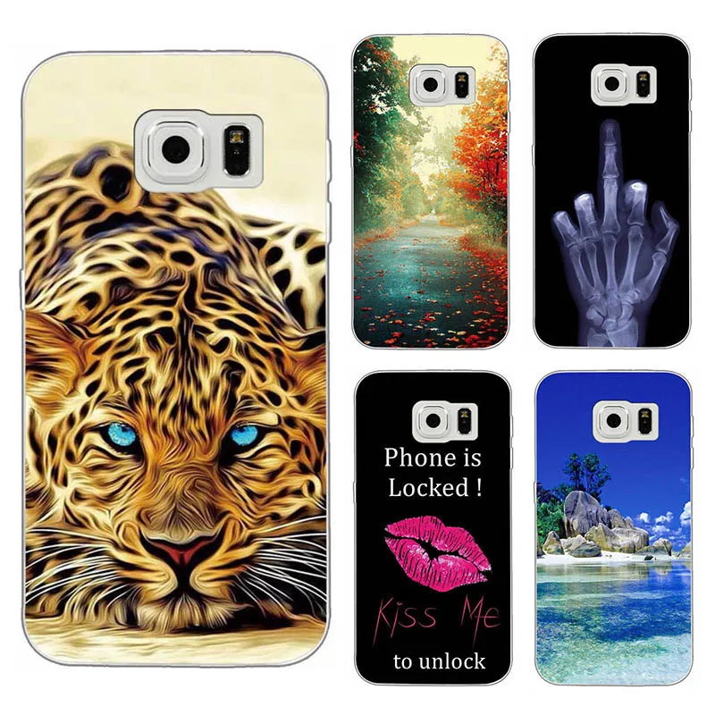 3D Живопись Чехол Для Samsung Galaxy S6 Дело Мягкие TPU задняя Крышка G920 5.1 дюйма Coque |