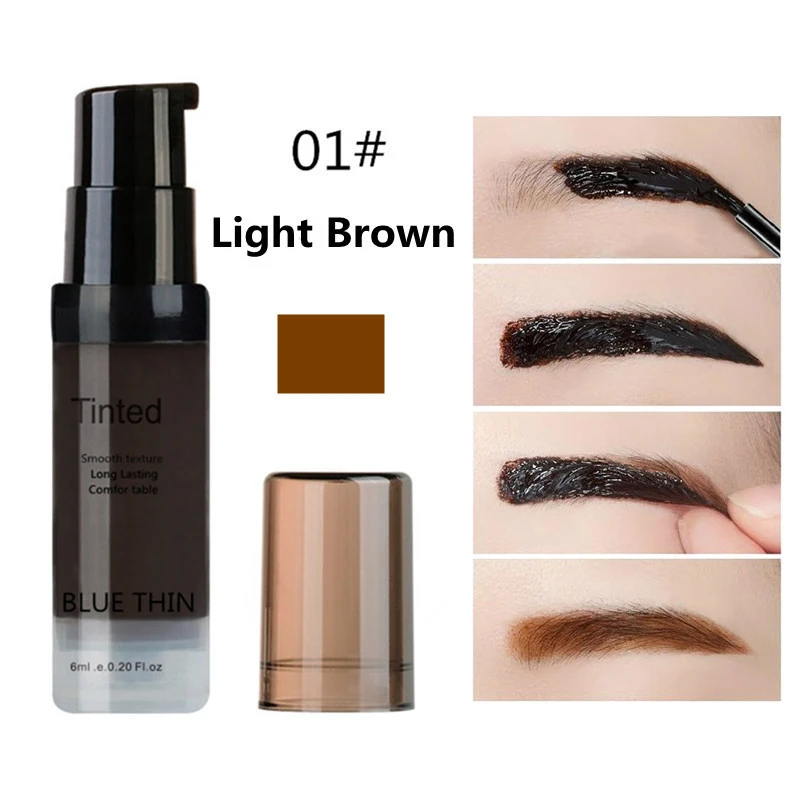 Offer Chance for  Eyebrow Dye Gel Tear-off Eyebrow Cream Waterproof Long Lasting Tint Rapidly Dry 4 Color Eyebrow Col