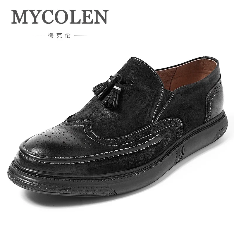 

MYCOLEN Spring/Autumn Casual Shoes Men Loafers Genuine Leather Fashion Formal Shoes Hot Sale Men Moccasins Erkek Ayakkabilar