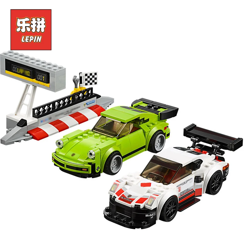 

Lepin 28018 Speed Rally Champions Super Racing Car Model Blocks Compatible 75888 Bricks Legoinglys Technic Children Toy Gifts