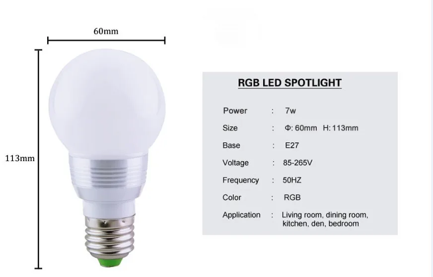 E27 E14 светодиодный LED 16 изменение цвета RGB Волшебная осветительная лампа 85-265 в 110 в 120 В Светодиодный прожектор в RGB 220+ ИК-пульт дистанционного управления