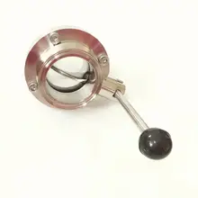 Подходит для 51 мм трубы OD x " Tri Clamp санитарно бабочка потока клапан управления SUS 304 нержавеющая пивоварения дома