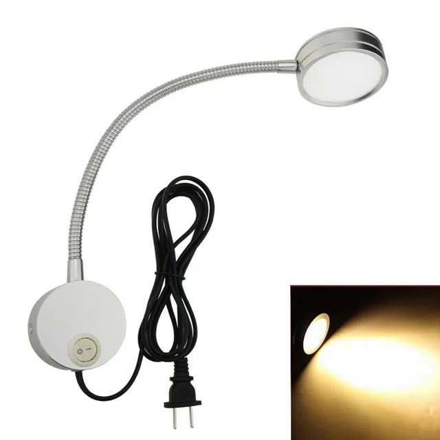 Flexible Led Wall Lamp 5w With Eu Us Plug Gooseneck Mount Flexible Led Wall Lamp 5w With Eu Us Plug Gooseneck Mount Sconce Reading Light
