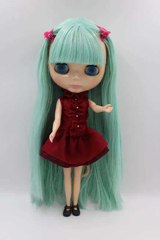 Free Shipping big discount RBL-286DIY Nude Blyth doll birthday gift for girl 4colour big eyes dolls with beautiful Hair cute toy