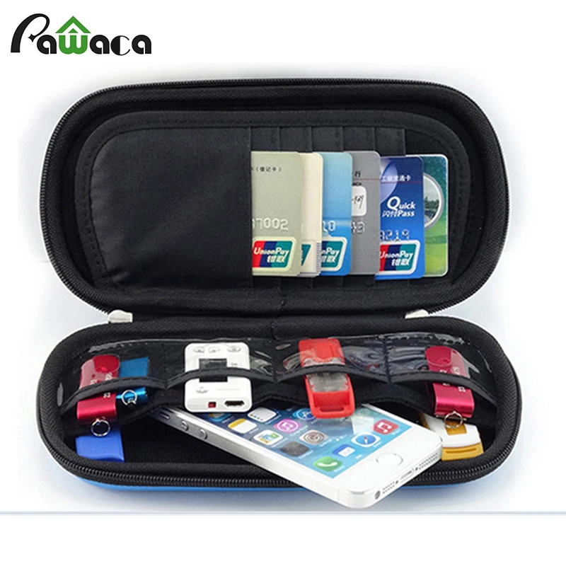 

Universal Electronic Accessories Organizer Earphone Wire Flash Drives SD Bank Card USB Data Cable Organizers Storage Bag Case