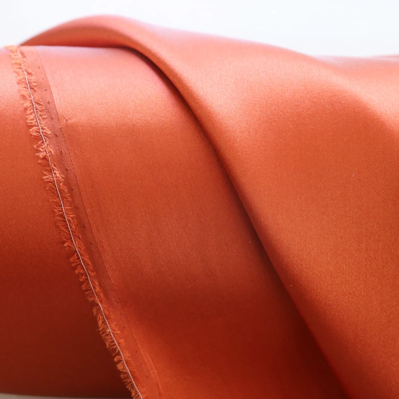 50cm*110cm Elegant Orange Silk Satin Spandex Stretch Silk FabricFabric