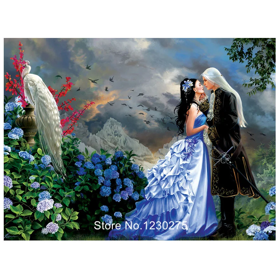 

diy diamond painting cross stitch mosaic couple and peacock diamond embroidery 5d full square/round drill home decor gift JX001