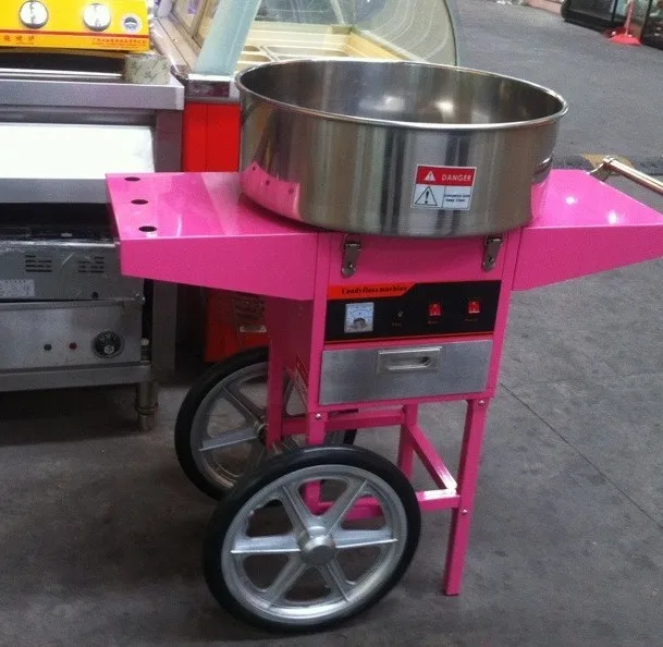 Top Quality Commercial Electric 220v Cotton Candy Machine With Cart