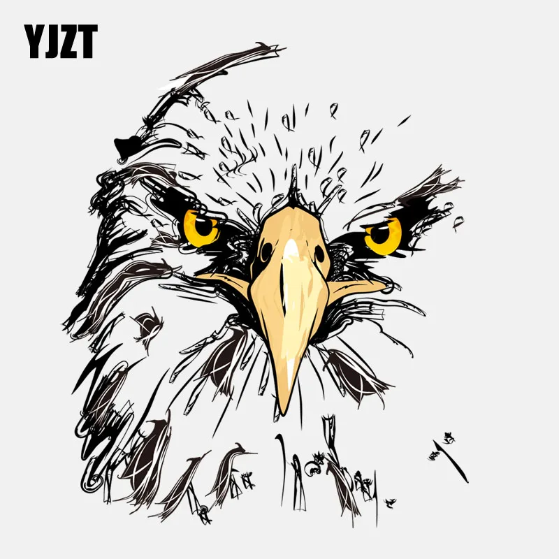 

YJZT 13.1CM*15.7CM Eagle Eye Sharp Observation Decal PVC Car Sticker 11-01205