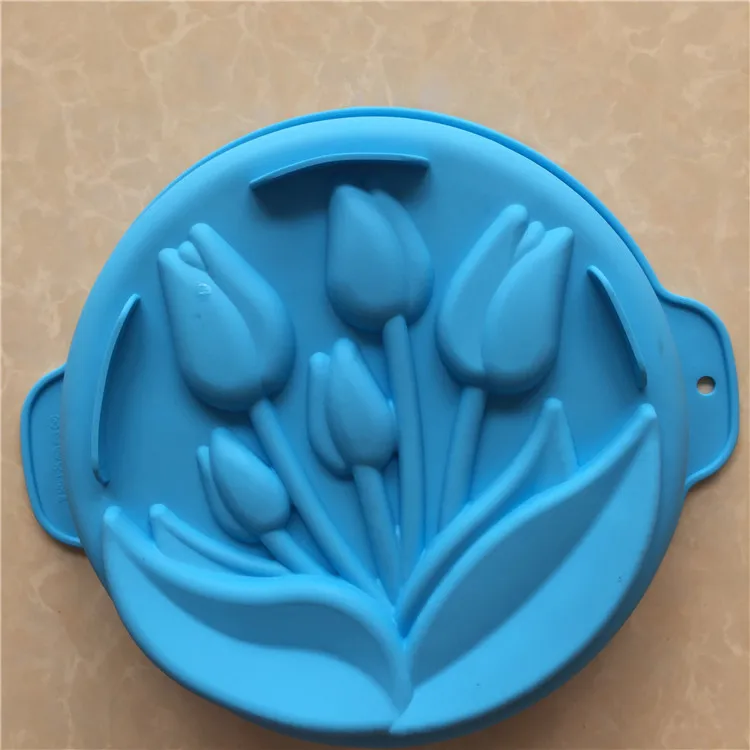 

tulip Birthday Cake Mold Silicone Cake Baking Pan/ for Anniversary Birthday Cake, Loaf, Muffin, Brownie