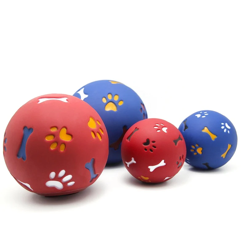 

Rubber Ball Pet Dog Toys Training Interactive Puppy Chew Toys For Dog Treats Dispenser Dog Cat Toys Food Ball Toy