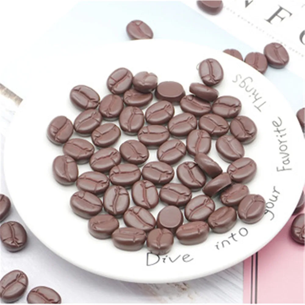 

10pcs Slime Charms Simulated Coffee Beans Resin Addition for slime DIY Accessories Beads Making Supplies For Scrapbooking Crafts