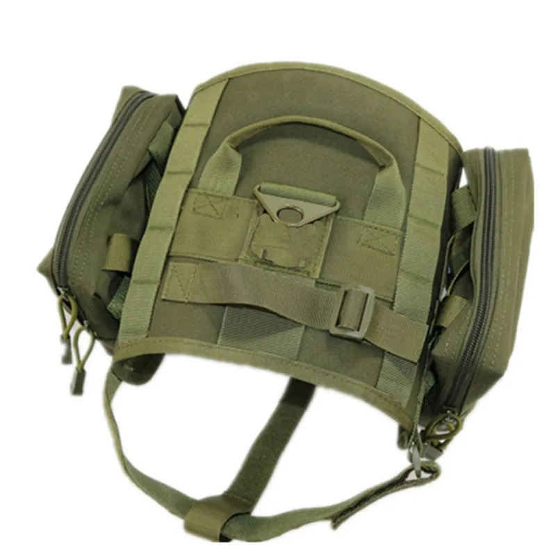 Большие и средние размеры, аксессуары для собак, курсирующие охотничьи сумки, военный тактический жилет для собак, съемные сумки Molle