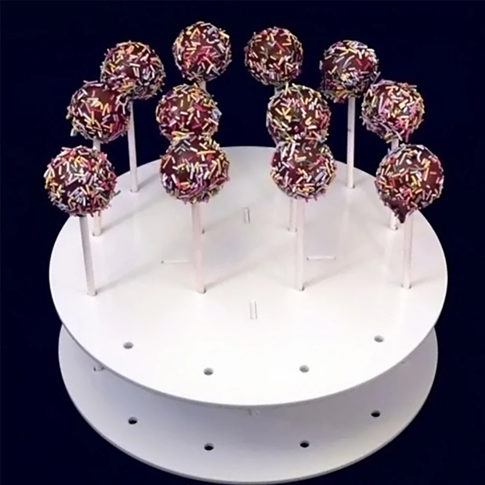 15 Holes Acrylic Lollipop Cake Pops Stand Holder Wedding Server Clear Display 