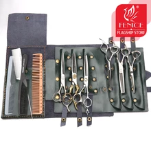 Fenice Hair Scissors Bags Handbag Leather 4 Colors Rolling Bags 6 Scissors Holster High Quality Barber Tools Bag Scissors Pouch high quality pu leather barber hair scissors pet scissors bag salon hairdressing holster pouch case hair styling tools