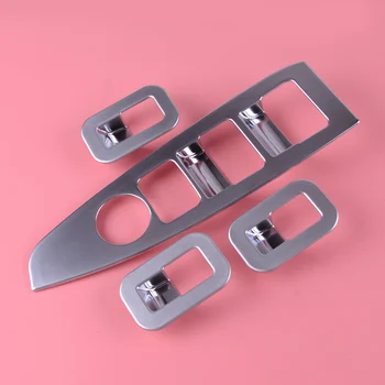

DWCX 4Pcs/set Car Styling ABS Chrome Interior Door Window Switch Panel Cover Trim Fit for Mazda CX-5 2012 2013 2014 2015 2016