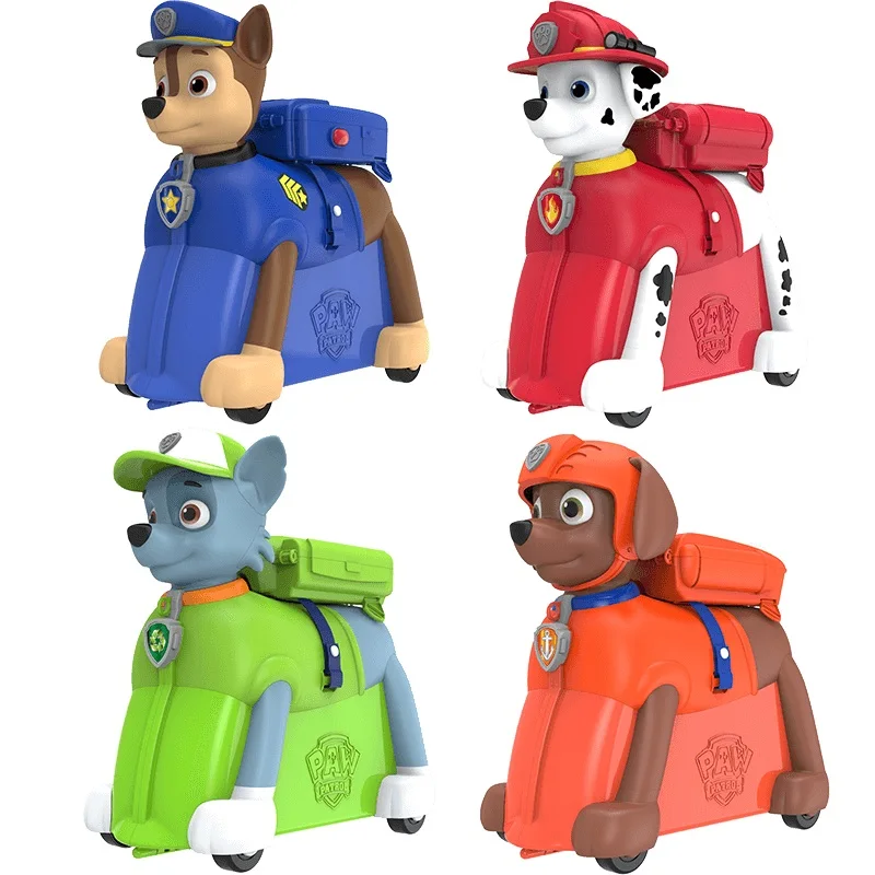 

Genuine paw patrol kids backpack multi-function bag riding box luggage bag can sit can pull kids birthday toy gift