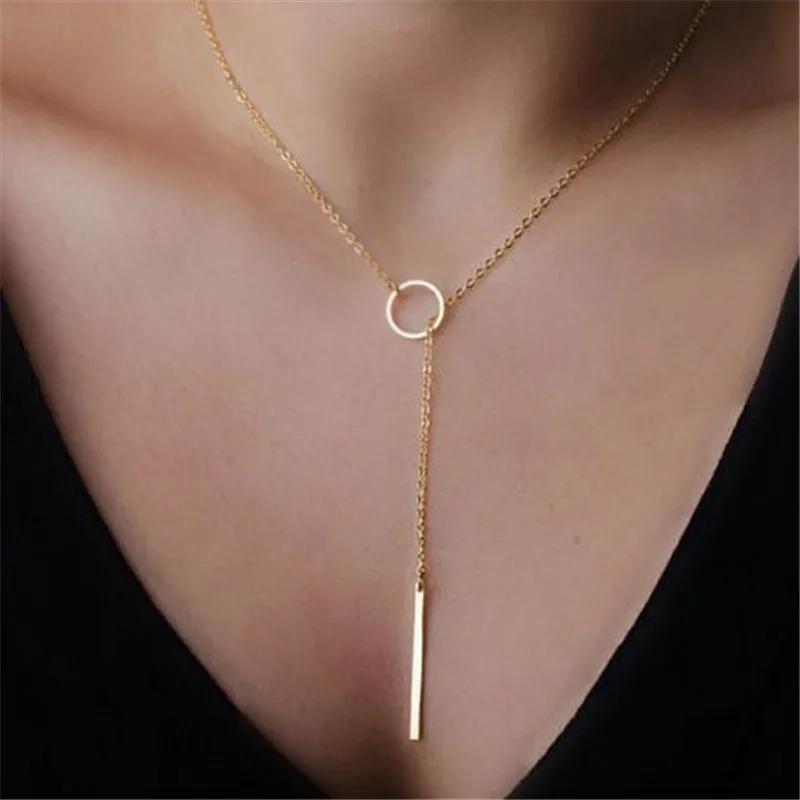 

Hottest Fashion Casual Personality Infinity Cross Lariat Pendant Gold Color Necklace Lowest Price Simple Choker Necklaces Women
