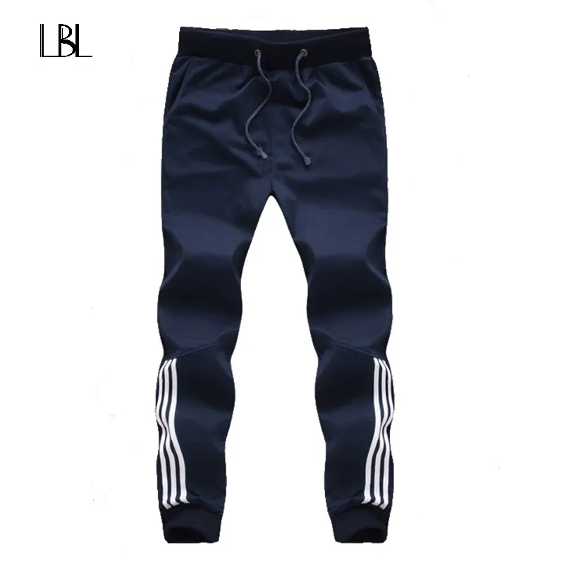 

2019 New Fashion Tracksuit Bottoms Mens Casual Pants Cotton Sweatpants Mens Joggers Striped Pants Gyms Clothing Plus Size 5XL