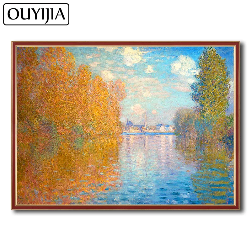 

OUYIJIA Monet 5D DIY Landscape Trees Character Oil Diamond Famous Painting Embroidery Picture Of Rhinestone Decoration Mosaic