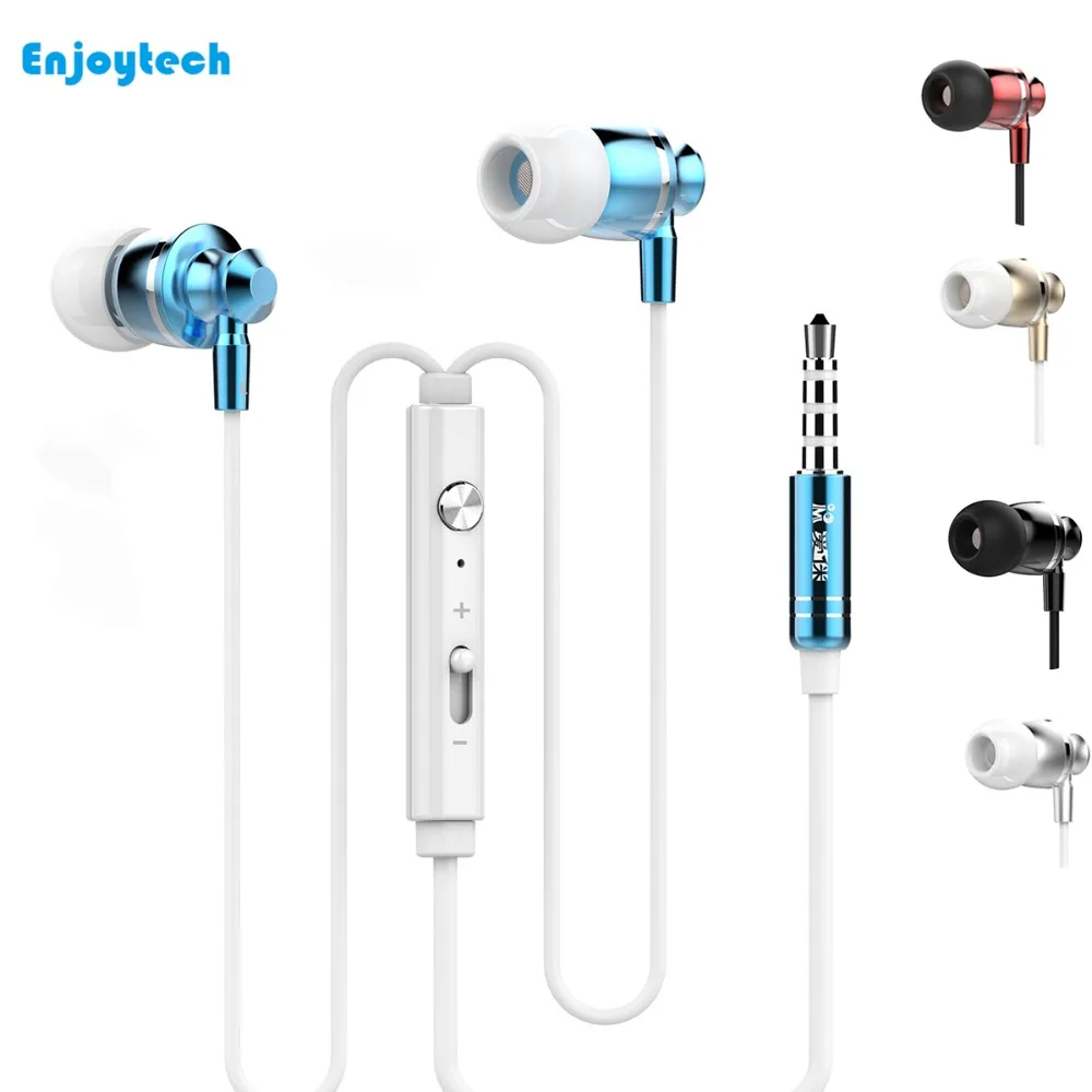 

3.5MM Plug Metal In-ear Earphones with Mic Earbuds Headset Earphone for iPhone 6 for Samsung Xiaomi Smartphones fone de ouvido
